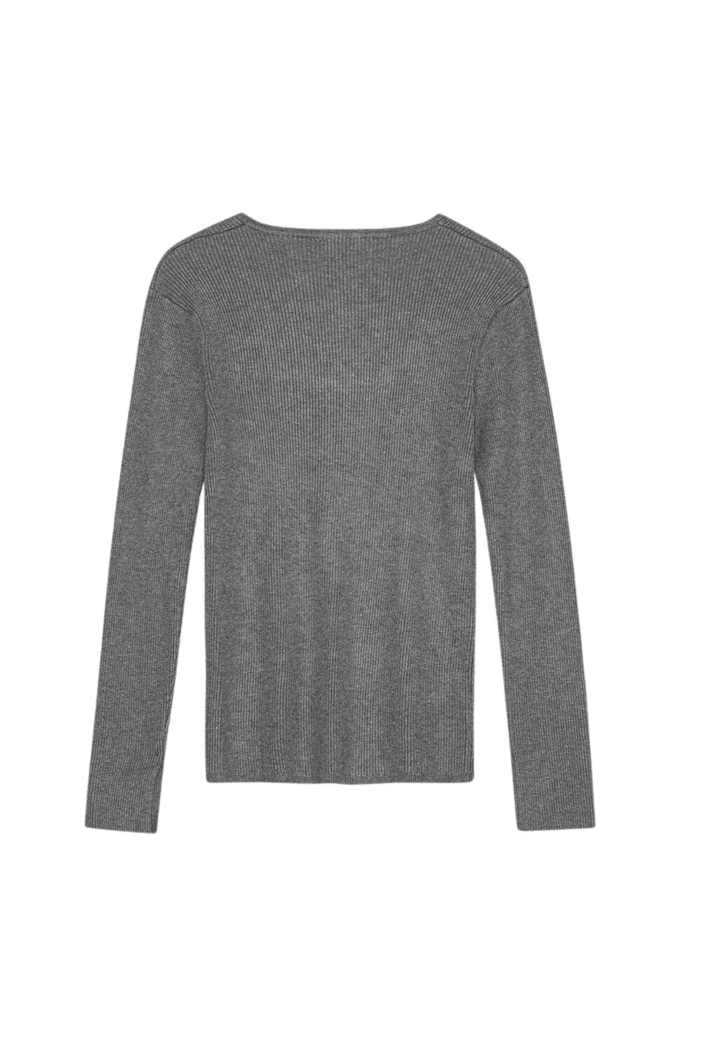 Soul rib langærmet t-shirt - grey melange